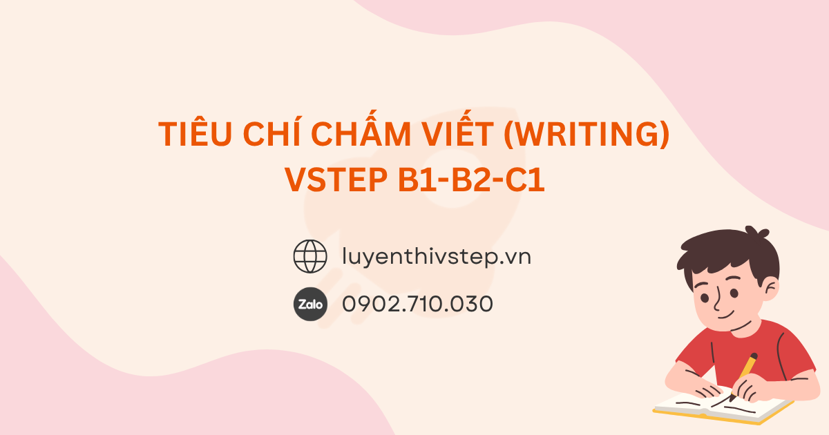 Bộ tiêu chí chấm điểm Writing VSTEP B1-C1 dễ hiểu
