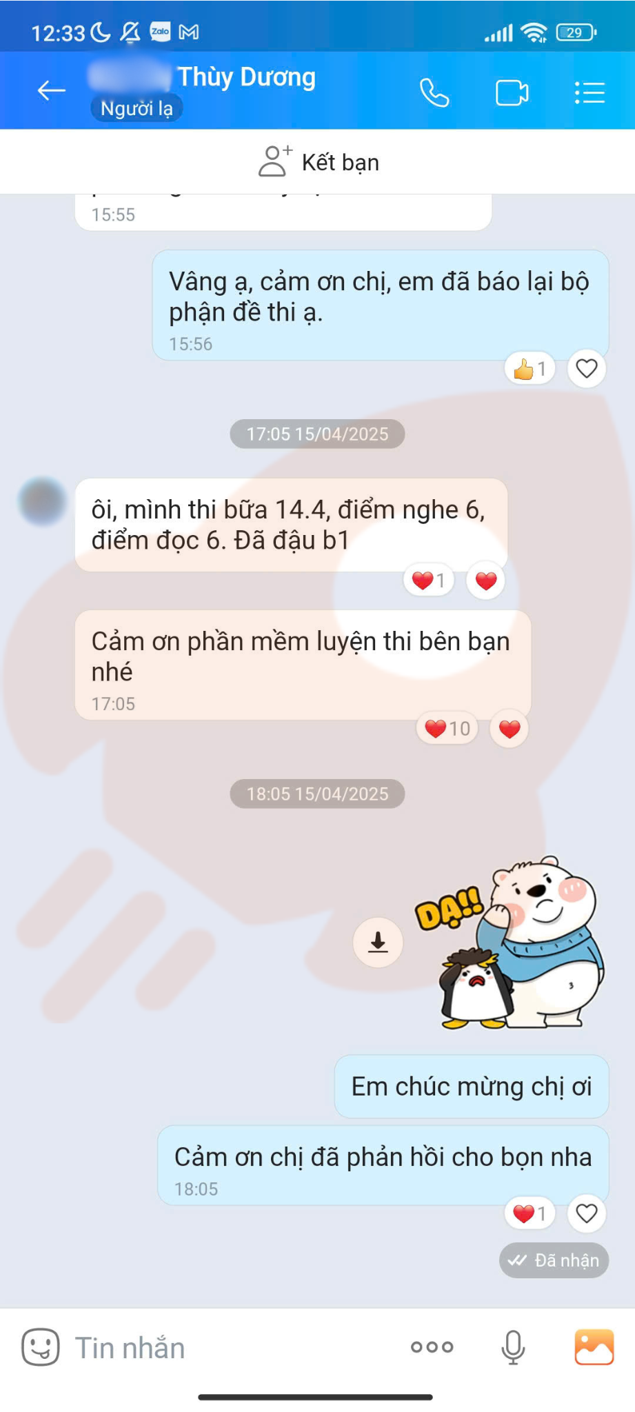 Phản hồi học viên 2