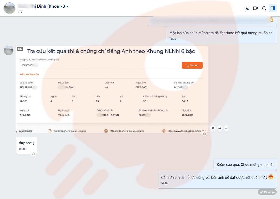 Phản hồi học viên 3