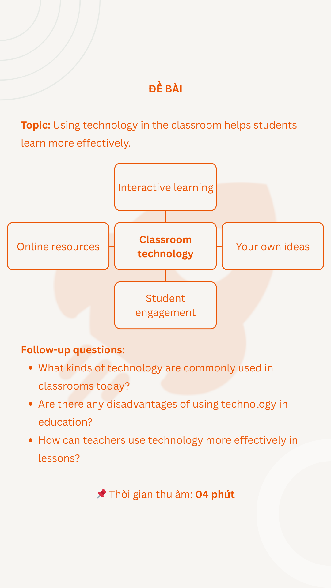 VSTEP Speaking Part 3 - Đề 3: Using technology in the classroom helps students learn more effectively